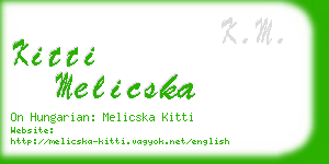 kitti melicska business card